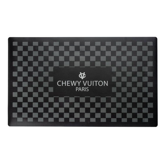 Black Checker Chewy Vuiton Bowl Placemat