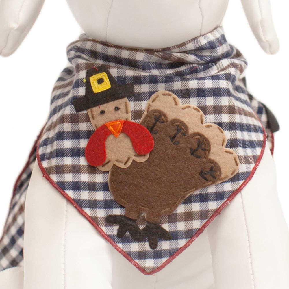 Turkey Brown Plaid Bandana