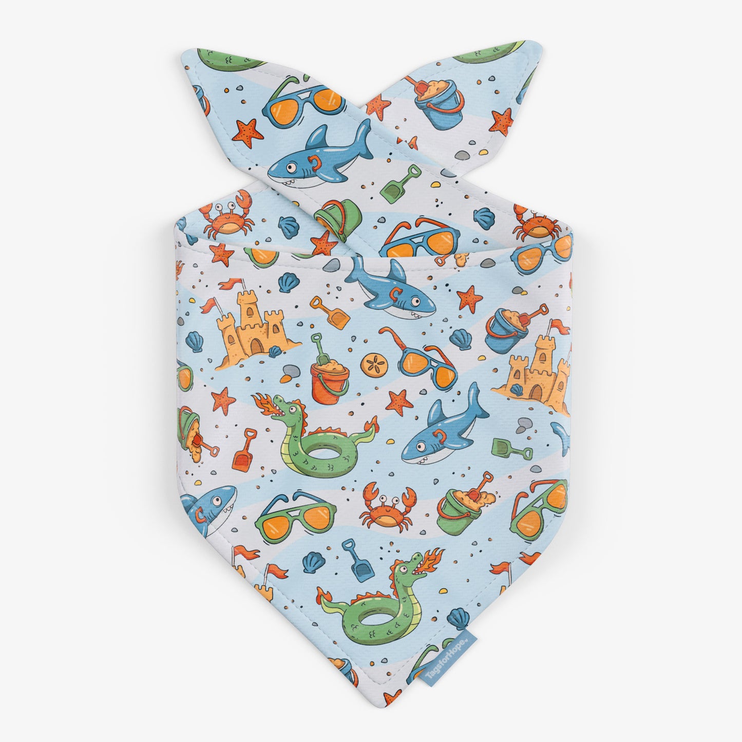 Beach Beasties Reversible Dog Bandana - Blue