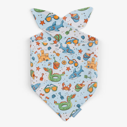 Beach Beasties Reversible Dog Bandana - Blue