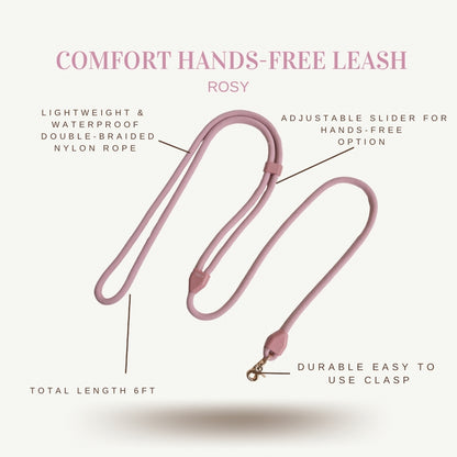 Comfort Hands Free Leash - Rosy