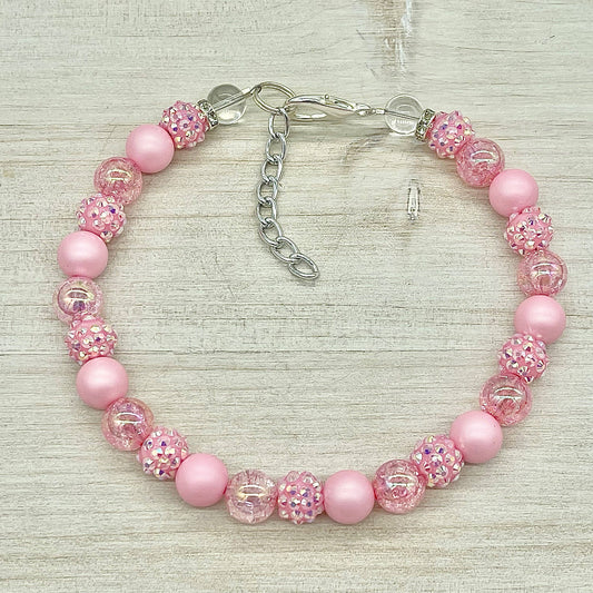 Mini Pink Trio Dog Necklace