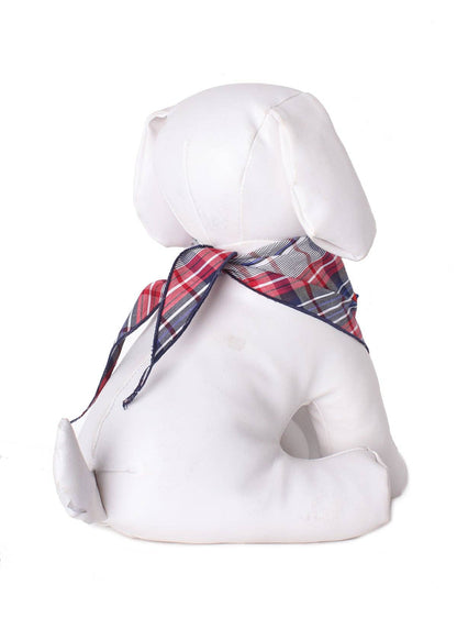 Red White and Blue Plaid USA Star Patch Bandana