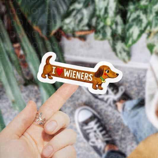 I Love Wieners Sticker