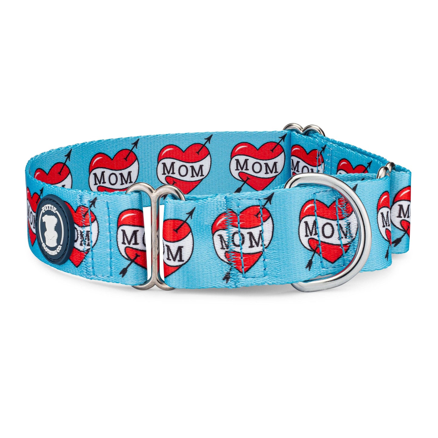 MOM Heart Tattoo Dog Collar - Assorted Colors