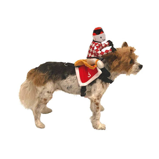 Disfraz de jockey rojo para perro de Midlee