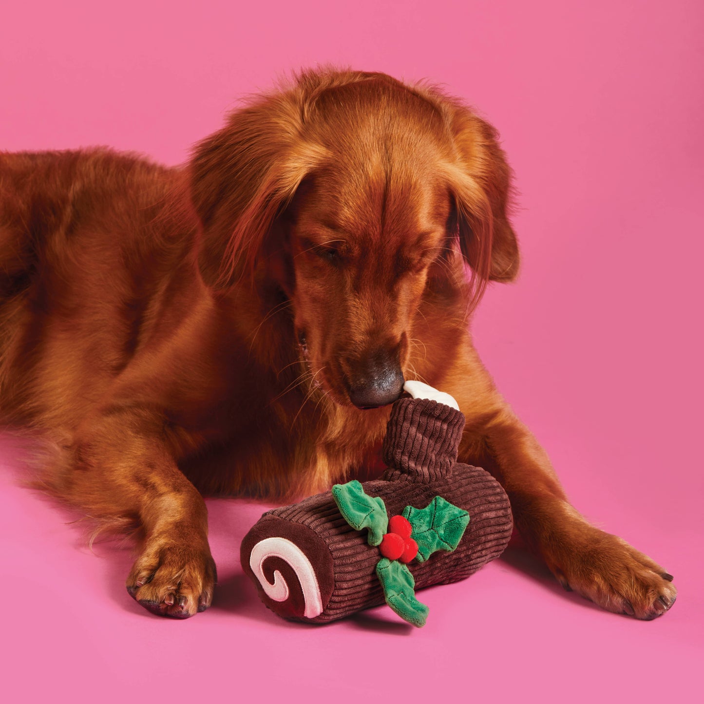 Yule Log Interactive Snuffle Dog Toy