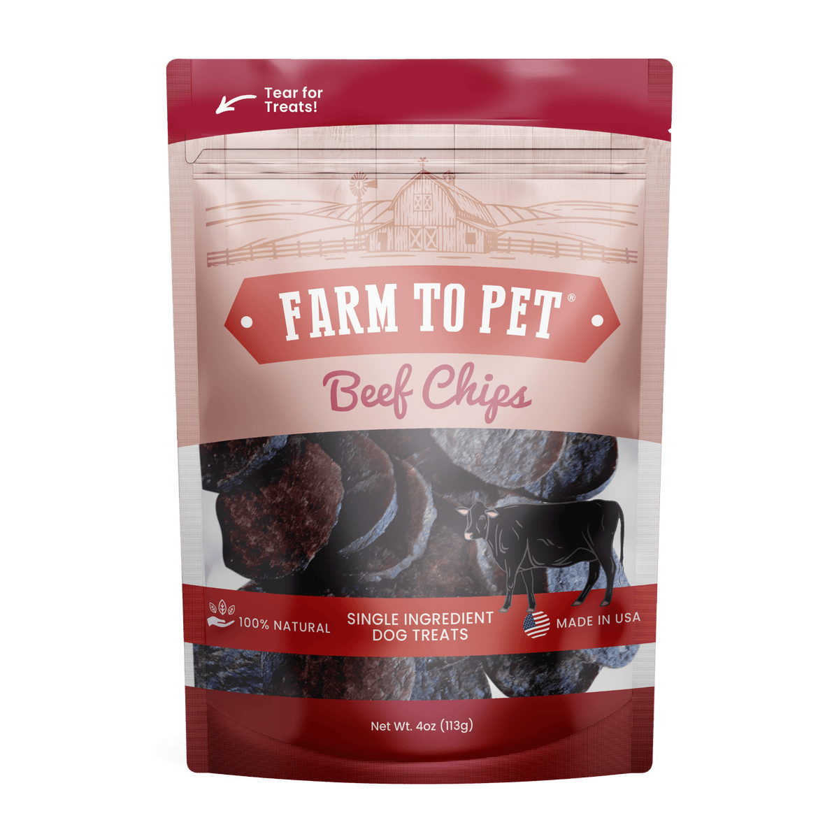 Beef Chips Dog Treats 12oz