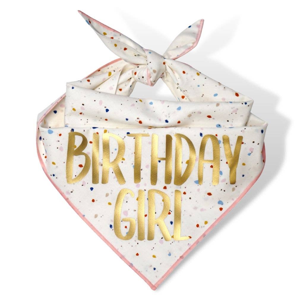Confetti Birthday Girl or Birthday Boy Dog Bandana