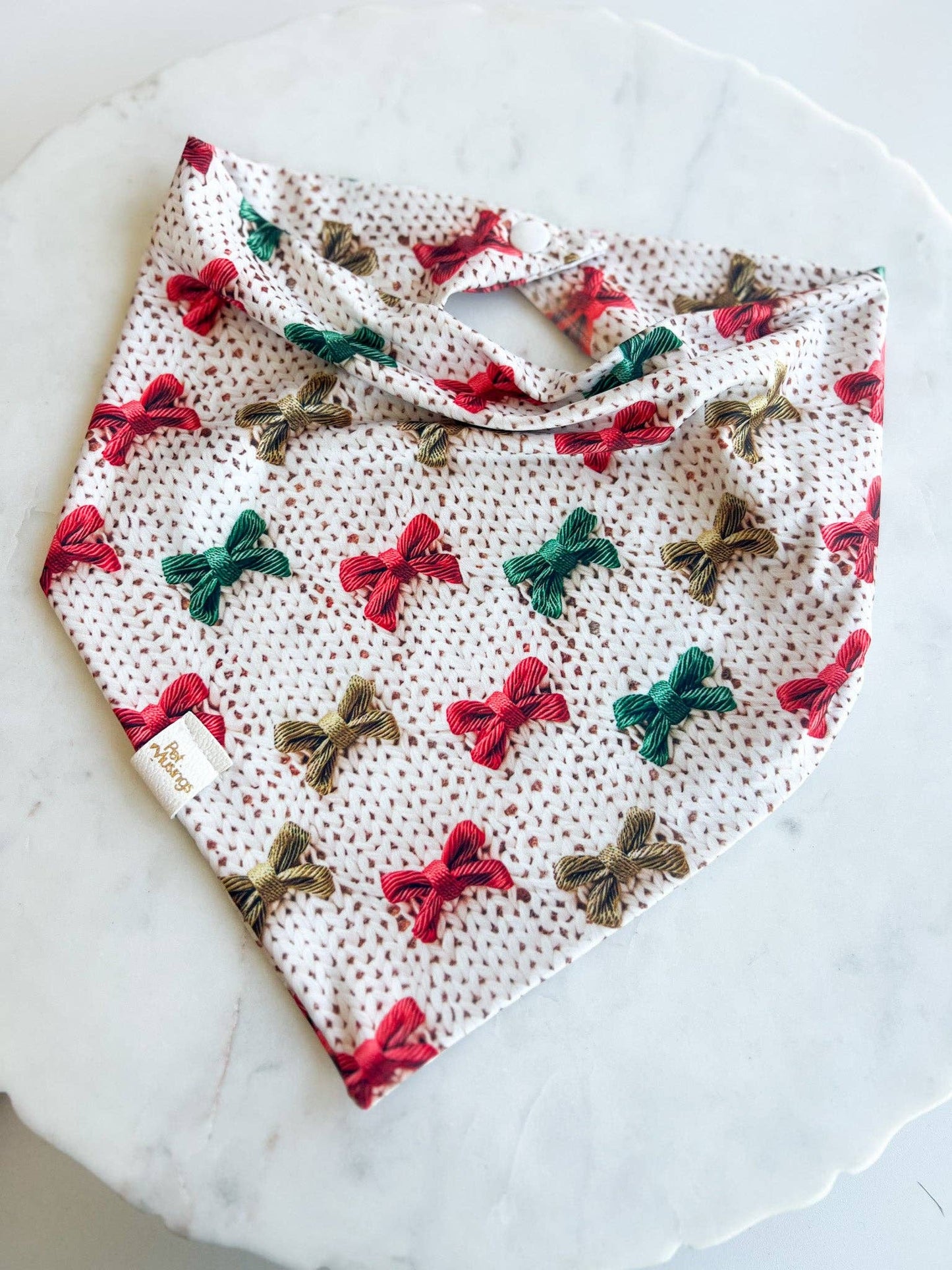 Holiday Bows Sweater Print Wrinkle Resistant Bandana