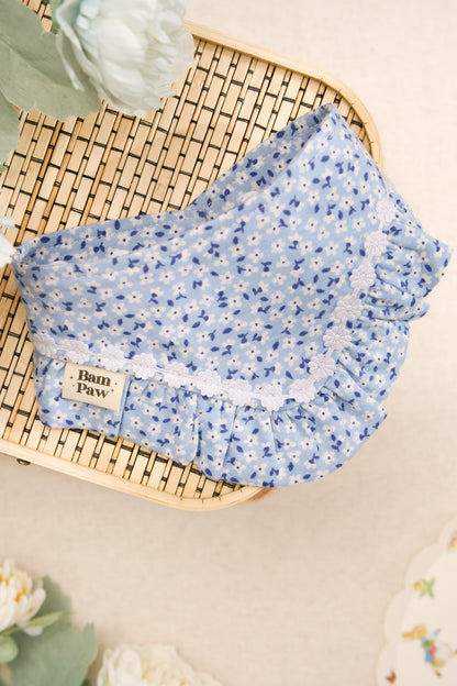Blue Flower Dog Bandana