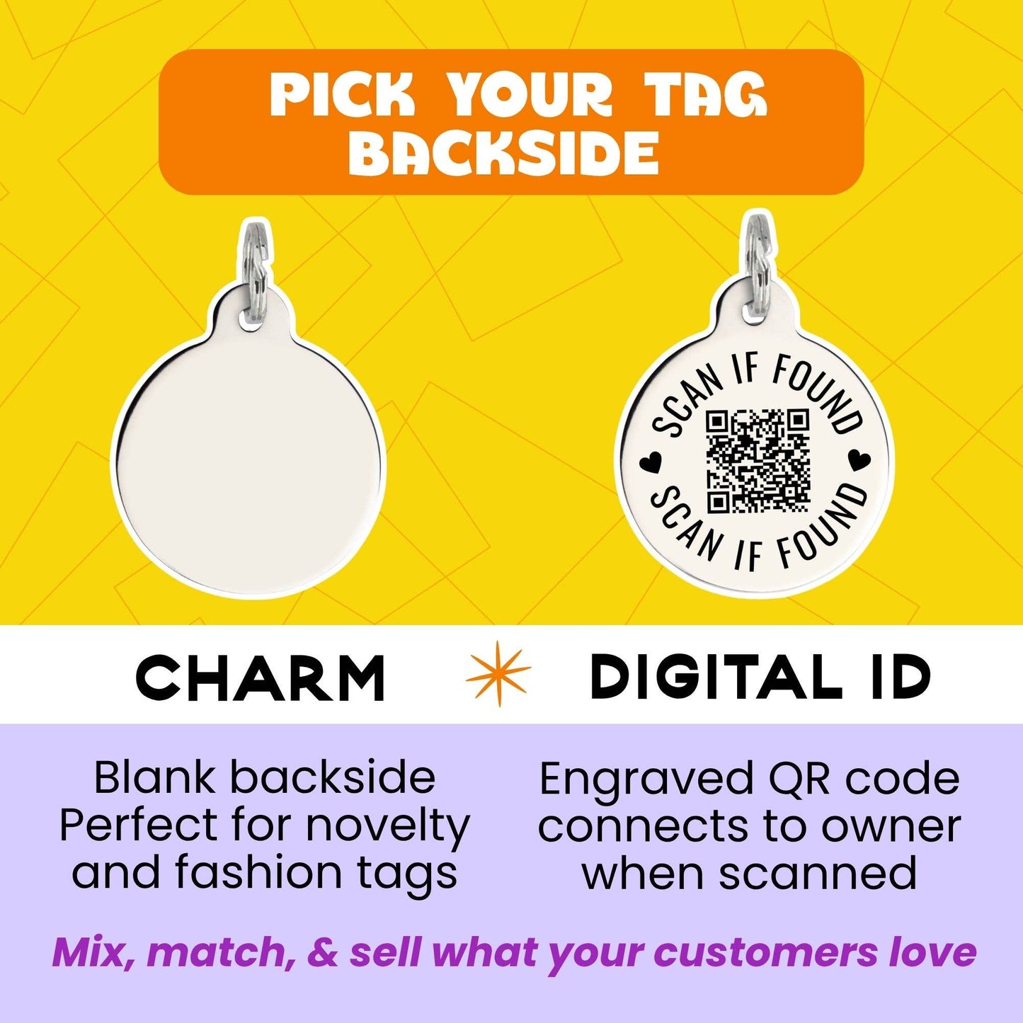 Halloween Dog Tag Charm - Assorted Styles
