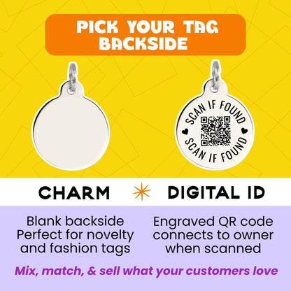Halloween Dog Tag Charm - Assorted Styles