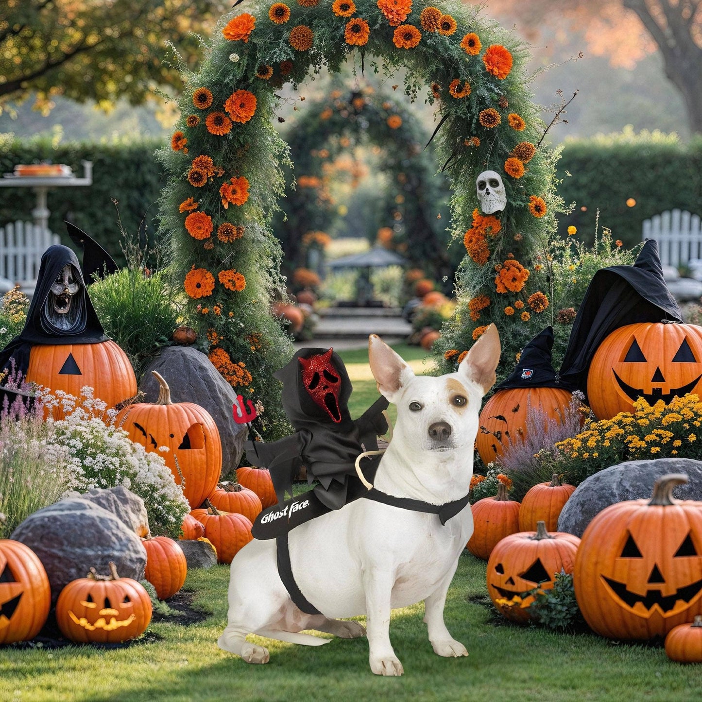 Ghost Face Devil Rider Pet Costume