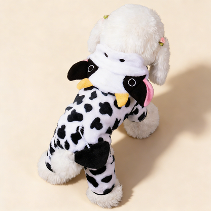 Plush Cow Dog Costume
