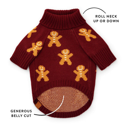 Gingerbread Man Dog Sweater