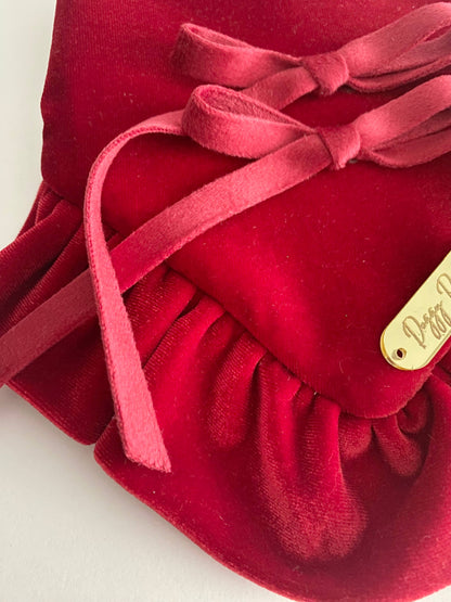 Christmas Red Velvet with Ruffle Dog Bandana