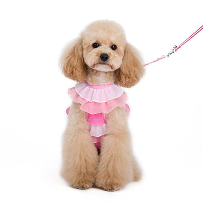 Arnés para perros EasyGO con volantes múltiples, color rosa