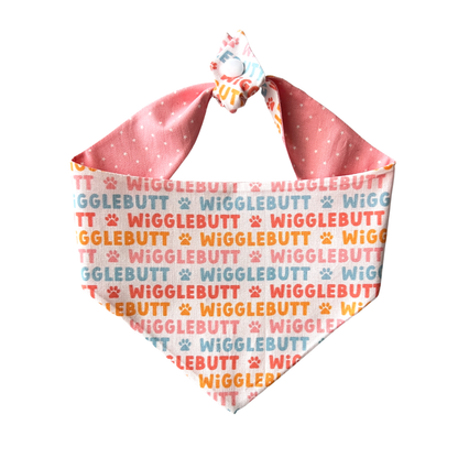 Wigglebutt Reversible Tie On Dog Bandana