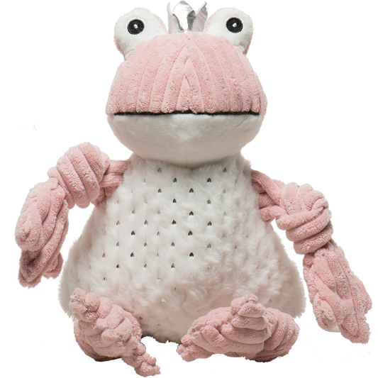 Kiss a Prince Charming Frog Durable Knottie Dog Toy