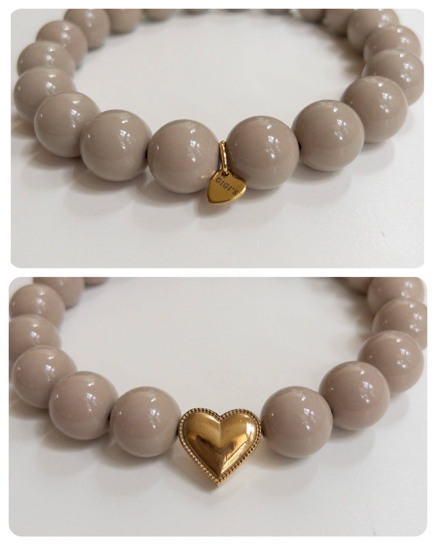 Hermoso collar de caramelo con corazón