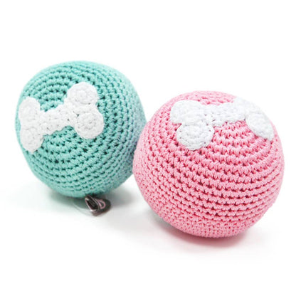 Juguete de crochet - Bola de hueso rosa