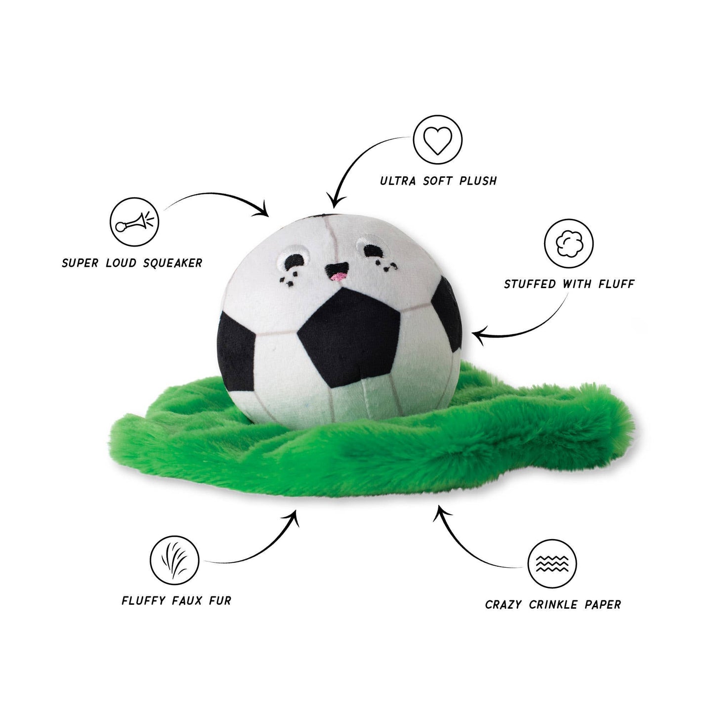 Just Kick It Plush Dog Toy