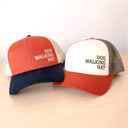 "Dog Walking Hat" Tri-Tone Trucker Hat