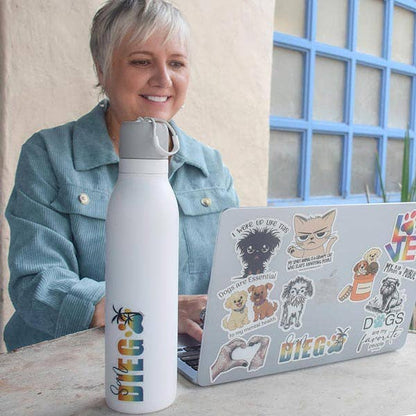 Floral Dog Mom Paw Vinyl Sticker