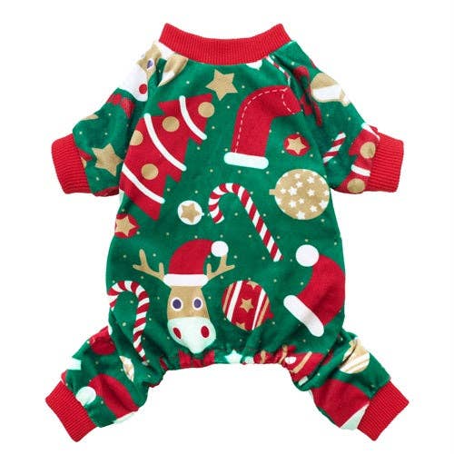 Christmas Green Dog Pajamas