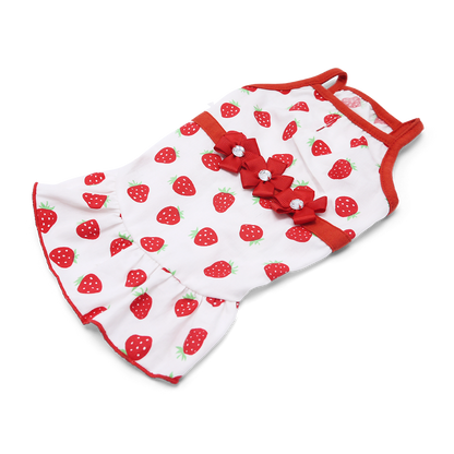 Vestido de perro con forma de fresa