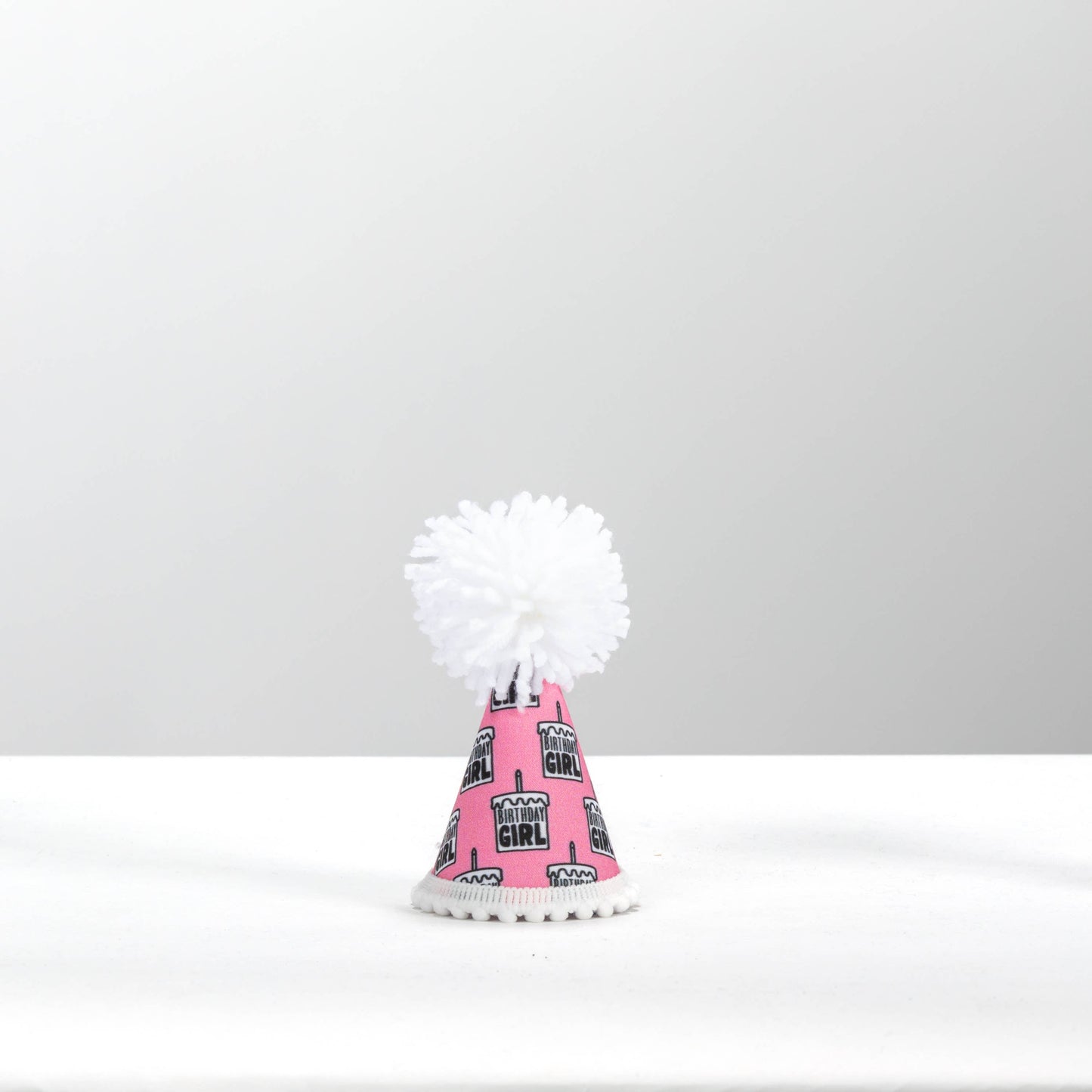 Birthday Girl White Pom Party Hat