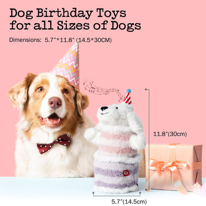 Fuzzwoof Singing and Dancing Birthday Cake Dog Toy: Dancing Teddy