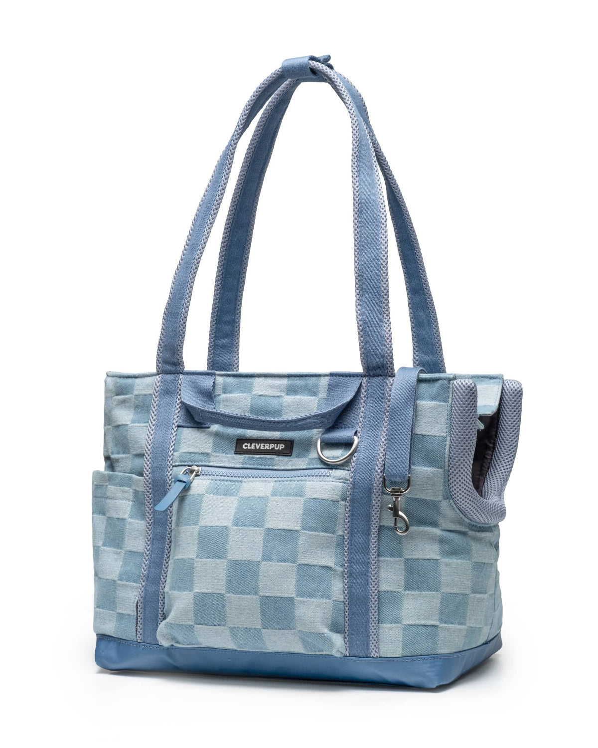 Denim Check Transit Tote Dog Carrier - Small