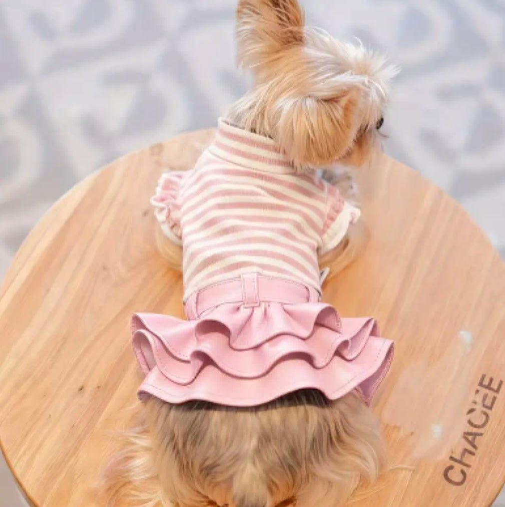 Pink and White Stripe Dress