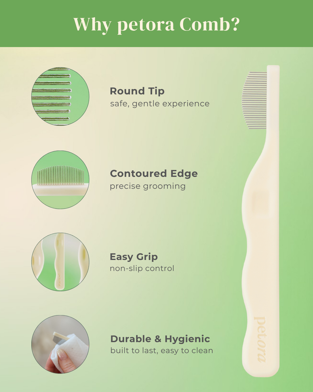 Brush On Me Pet Facial & Eye Comb