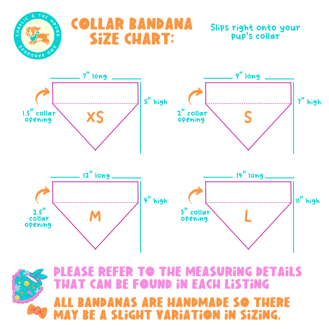 100% Adorable - Reversible Dog Collar Bandana