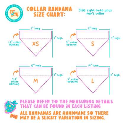 Bandana reversible para collar de perro Love Trolls
