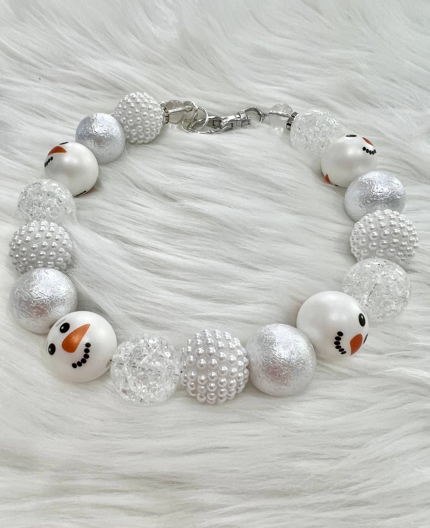 Frosty the Snowman Beaded Necklace