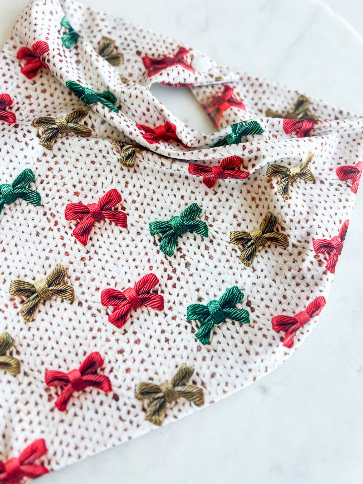 Holiday Bows Sweater Print Wrinkle Resistant Bandana