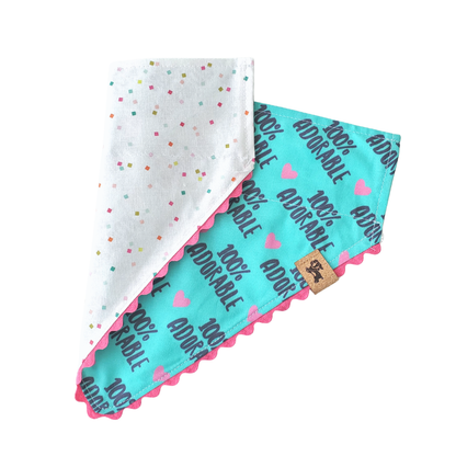 100% adorable - Bandana reversible para collar de perro