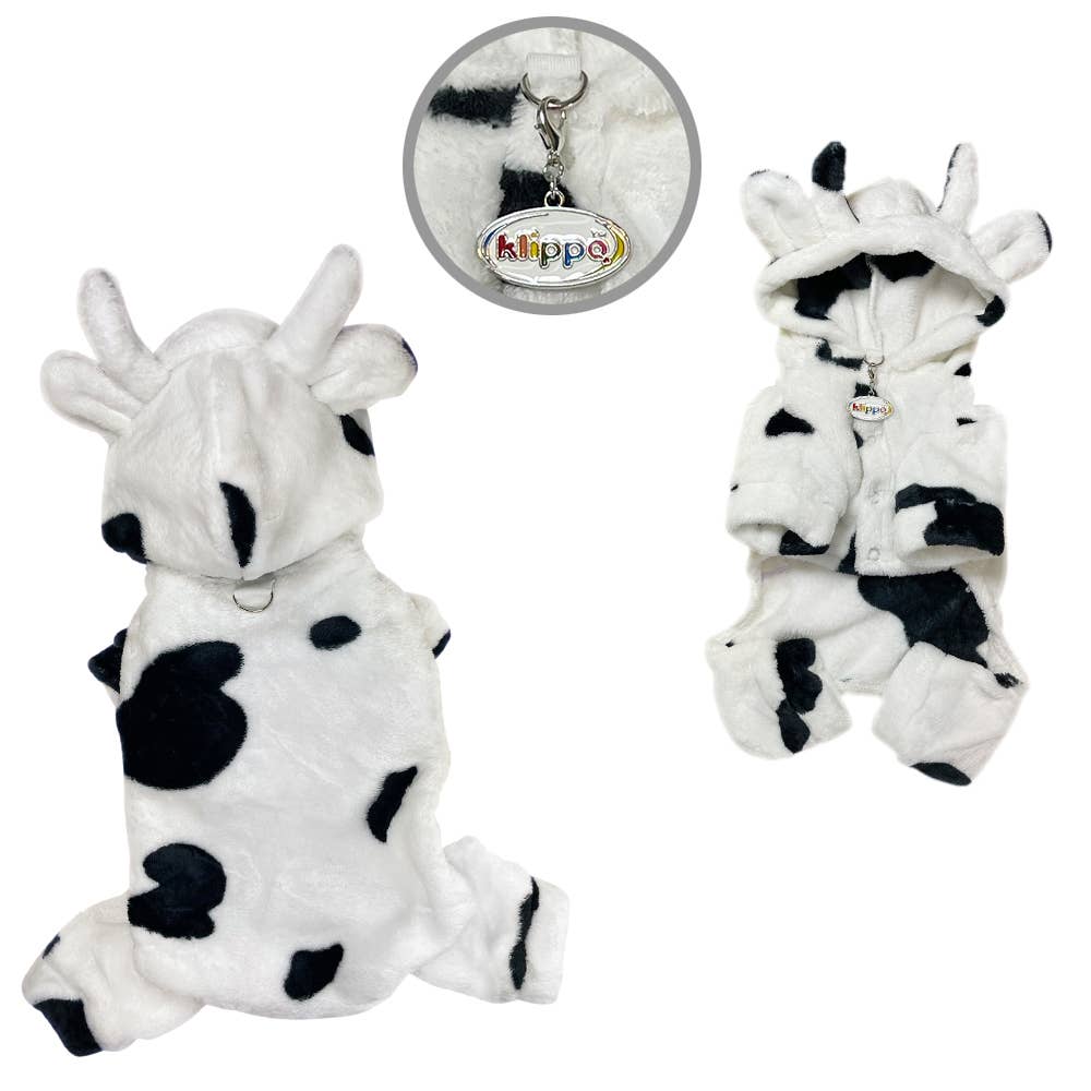Ultra Plush Moo Cow Hooded Pajamas Costume