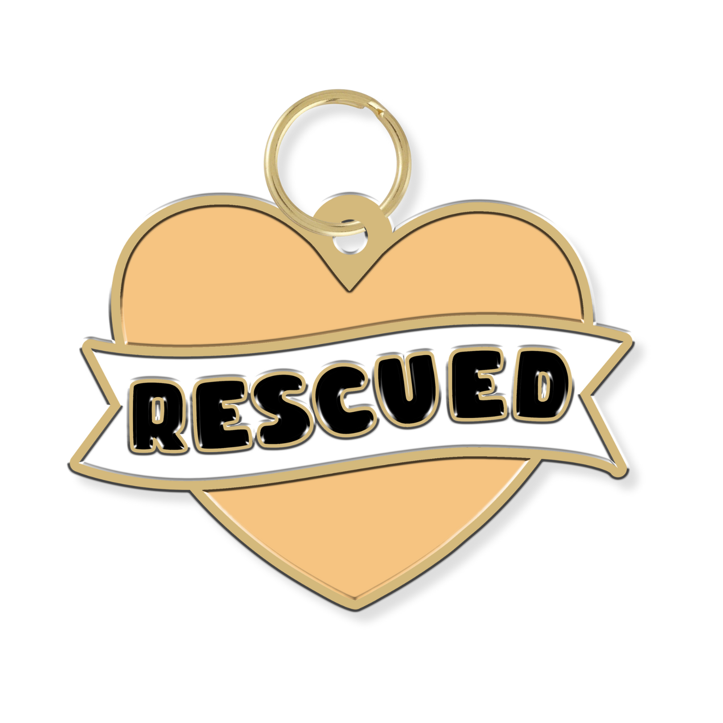 Rescued Dog Collar Charm