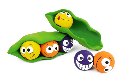 Three Peas in a Pod Latex Dog Chew Toy 7.5"