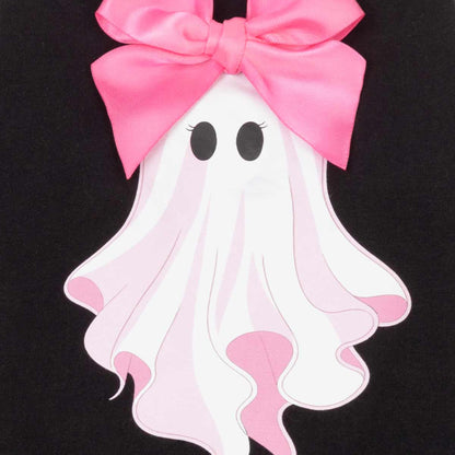 Pink Bow Ghost Dog Halloween Shirt