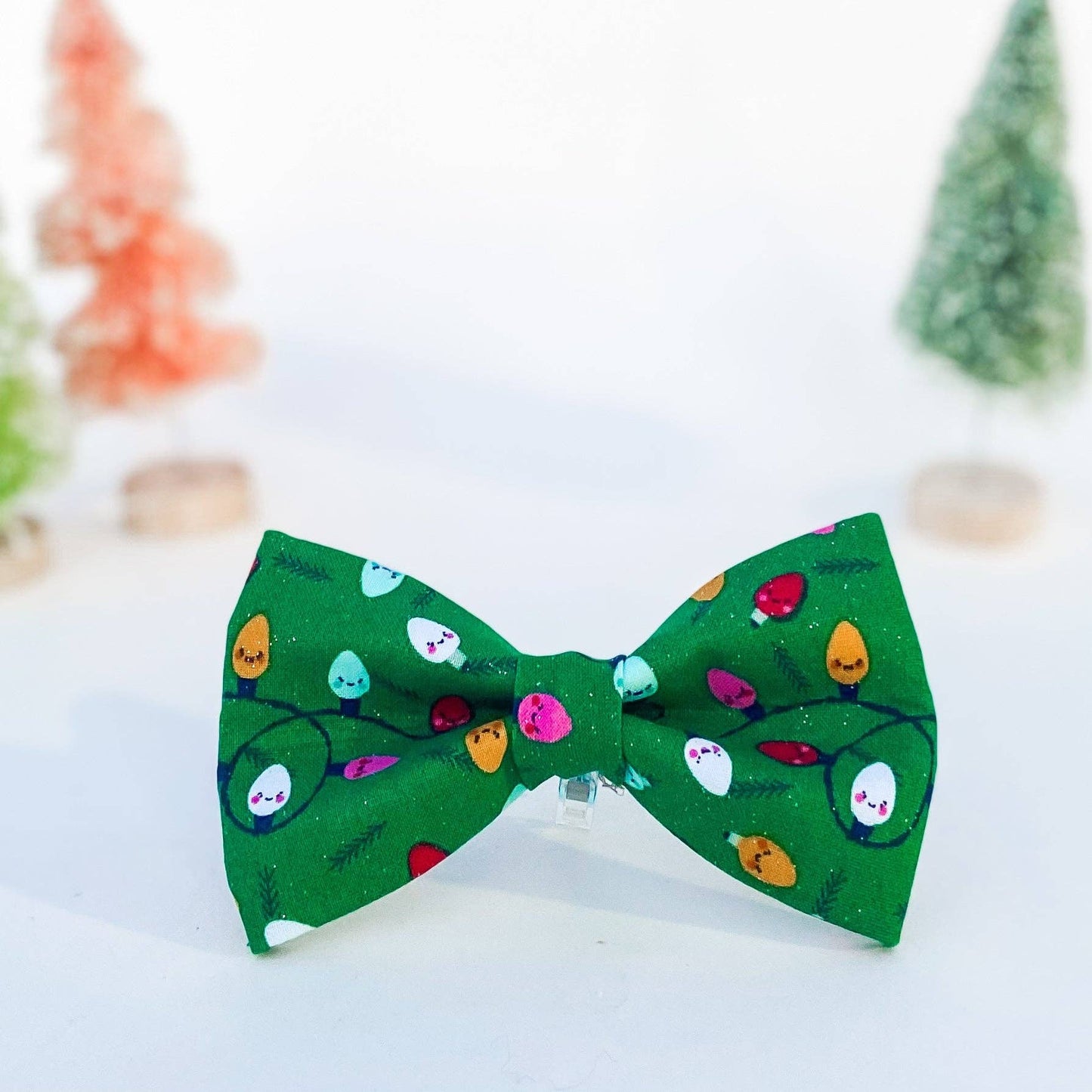 Very Merry and Bright Christmas Dog Bow Tie Headband