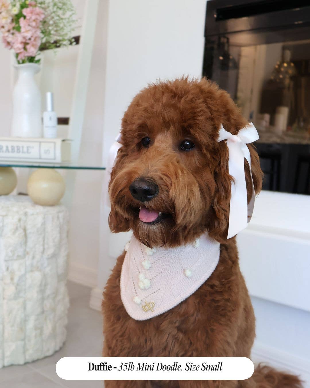 Bandana para perros con estampado de amapola de primavera