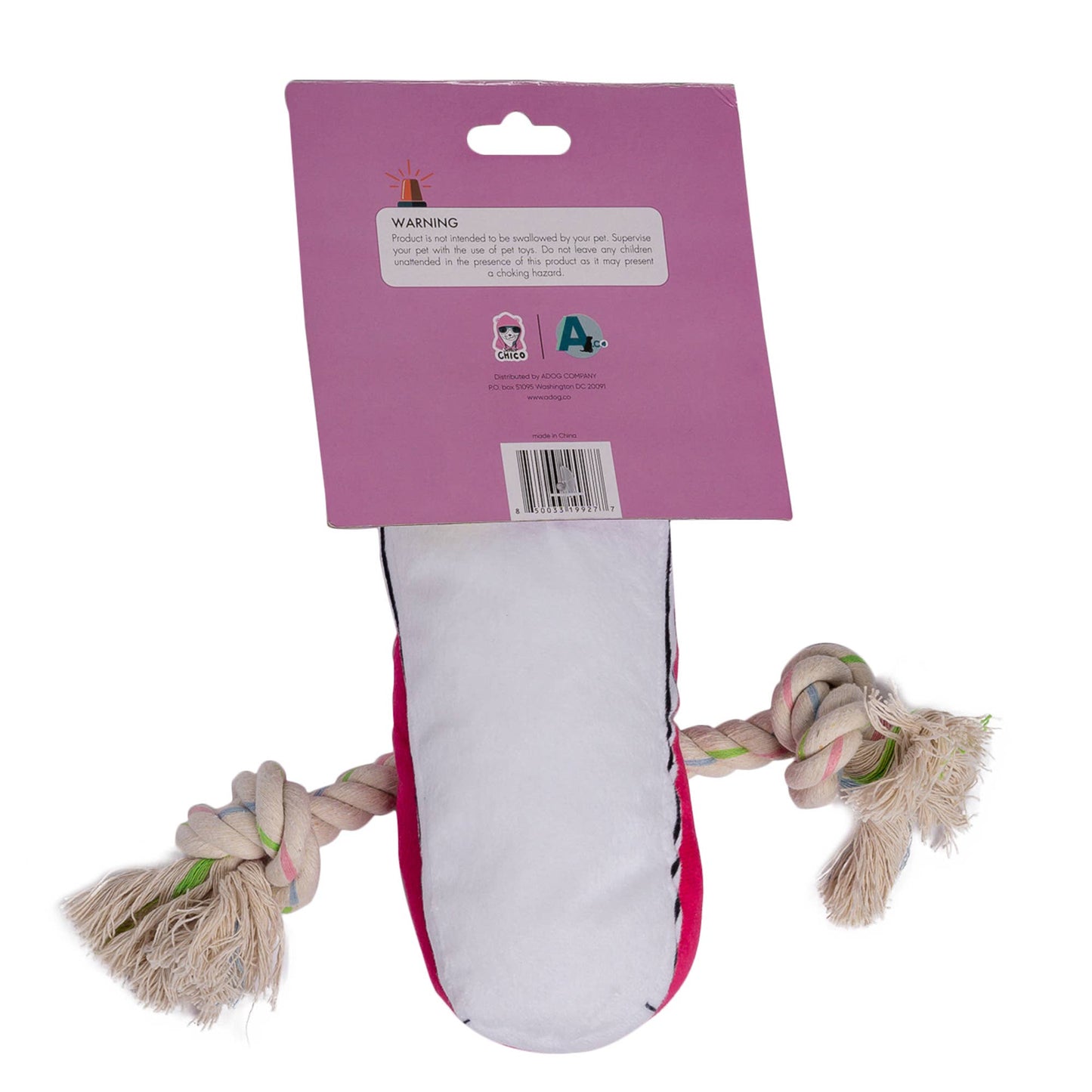 Juguete de peluche para perros con forma de zapatilla que chirría y es cómodo, color rosa