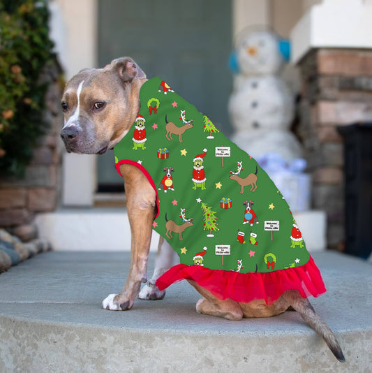 How the Pittie Stole Christmas- Green TUTU