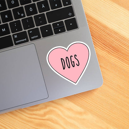 Love Dogs Heart Sticker Vinyl Decal